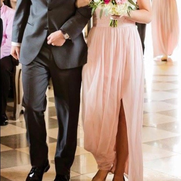 David’s Bridal One Shoulder Lace Bridesmaid Dress - Picture 8 of 8